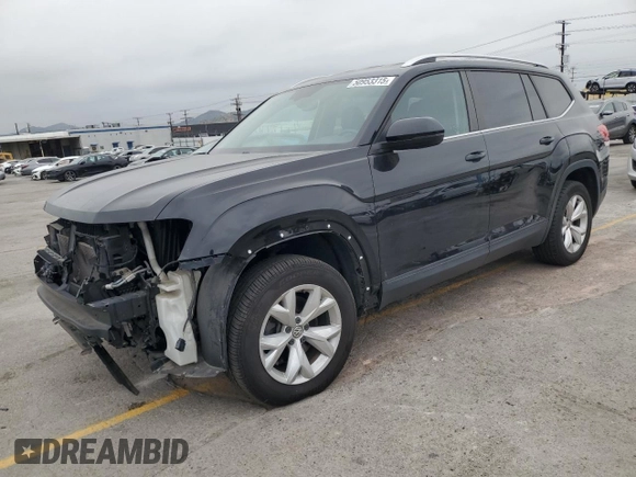 2019 Volkswagen Atlas SE with VIN 1V2DR2CA8KC605388, listed as a Copart auction lot 50953315 with 66,116 mi miles and Salvage title. Bid and sale history available at DreamBid. Image 1.