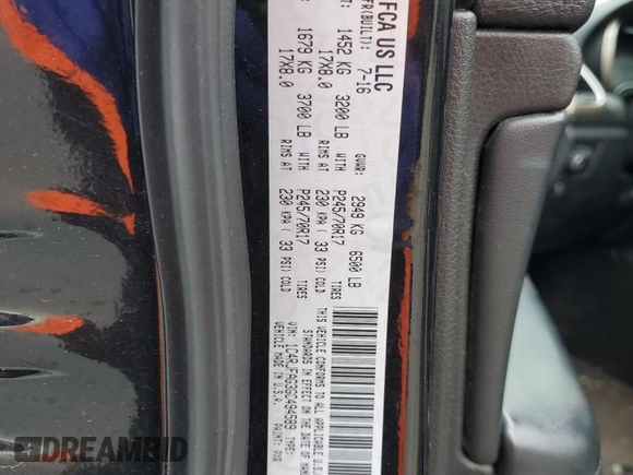 2016 Jeep Grand Cherokee 75th Anniversary z VIN 1C4RJFAG3GC494589, wystawiony jako Copart lot #44272525 z przebiegiem 162 166 mil mil oraz Szkoda całkowita • Salvage title. Historia ofert i sprzedaży dostępna na DreamBid. Obrazek 13.