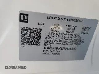 2024 Cadillac CT4 Premium Luxury with VIN 1G6DF5RK6R0118149, listed as a Copart auction lot 76322914 with Not Provided miles and Salvage Title. Bid and sale history available at DreamBid. Image 13.
