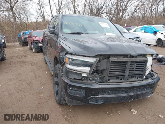 2019 Ram 1500 Big Horn/Lone Star with VIN 1C6RRFFG0KN733263, listed as a IAAI auction lot 41077579 with 85,259 mi miles. Bid and sale history available at carsss.com. Image 1.