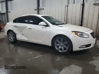 2012 Buick Regal Turbo Premium 2 with VIN 2G4GT5GV6C9149488, listed as a Copart auction lot 52606855 with 157,216 mi miles and Salvage title. Bid and sale history available at DreamBid. Image 4.