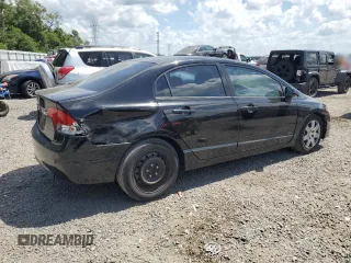 2010 Honda Civic LX with VIN 2HGFA1F52AH540836, listed as a Copart auction lot 55409495 with 117,035 mi miles and Salvage Title. Bid and sale history available at DreamBid. Image 3.