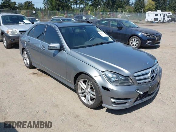 2013 Mercedes-Benz C-Class C 300 Sport with VIN WDDGF8AB7DG100594, listed as a IAAI auction lot 42108135 with 135,190 mi miles. Bid and sale history available at carsss.com. Image 1.