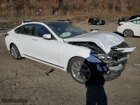 2019 Genesis G80 3.8L with VIN KMHGN4JE0KU289874, listed as a Copart auction lot 86880594 with 0 mi miles and Salvage Title. Bid and sale history available at carsss.com. Image 4.