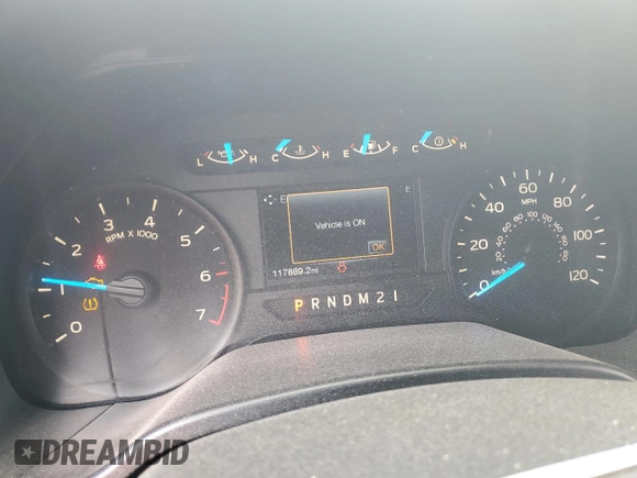 2017 Ford F-150 XL with VIN 1FTEX1CP7HKD96962, listed as a Copart auction lot 52724385 with 117,889 mi miles and Salvage title. Bid and sale history available at DreamBid. Image 9.