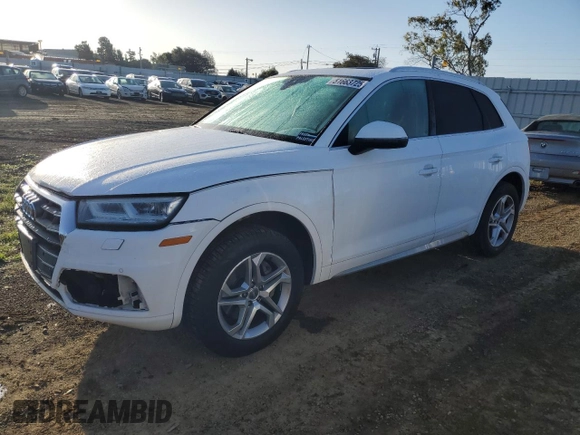 2018 Audi Q5 Premium Plus with VIN WA1BNAFY7J2038340, listed as a Copart auction lot 51663725 with 153,055 mi miles and Salvage title. Bid and sale history available at DreamBid. Image 1.