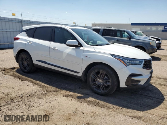 2020 Acura RDX w/A-Spec Pkg with VIN 5J8TC2H68LL029033, listed as a Copart auction lot 55519735 with 45,590 mi miles and Salvage title. Bid and sale history available at DreamBid. Image 4.