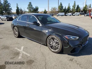 2024 Mercedes-Benz C 63 S AMG E Performance with VIN W1KAF8AB6RR186031, listed as a Copart auction lot 84220074 with 7,202 mi miles and Salvage title. Bid and sale history available at DreamBid. Image 4.