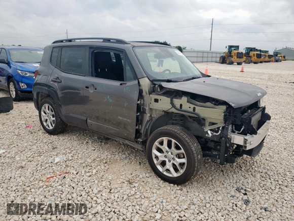 2017 Jeep Renegade Altitude with VIN ZACCJBBB5HPG48573, listed as a Copart auction lot 58431535 with 20,186 mi miles and Salvage title. Bid and sale history available at DreamBid. Image 4.