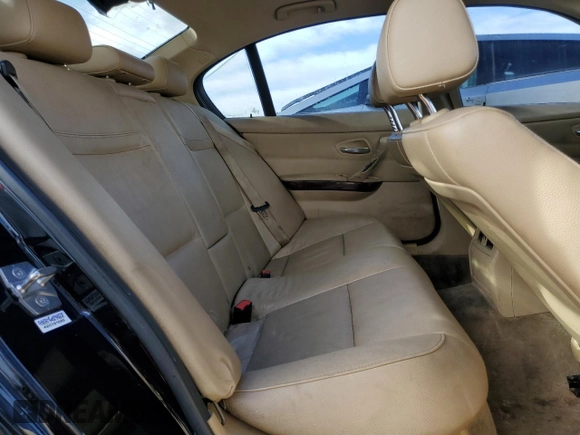 2011 BMW 3 Series 328i with VIN WBAPH7G55BNM58606, listed as a Copart auction lot 43454655 with 203,647 mi miles and Salvage Title. Bid and sale history available at carsss.com. Image 10.