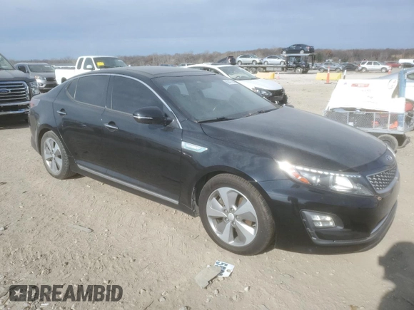 2015 Kia Optima Hybrid EX with VIN KNAGN4AD5F5084365, listed as a Copart auction lot 82427164 with Not Provided miles and Clean Title. Bid and sale history available at carsss.com. Image 4.