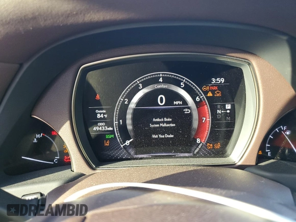 2019 Lexus LS 500 with VIN JTHB51FF0K5009992, listed as a Copart auction lot 79403714 with 49,433 mi miles and Salvage title. Bid and sale history available at DreamBid. Image 9.