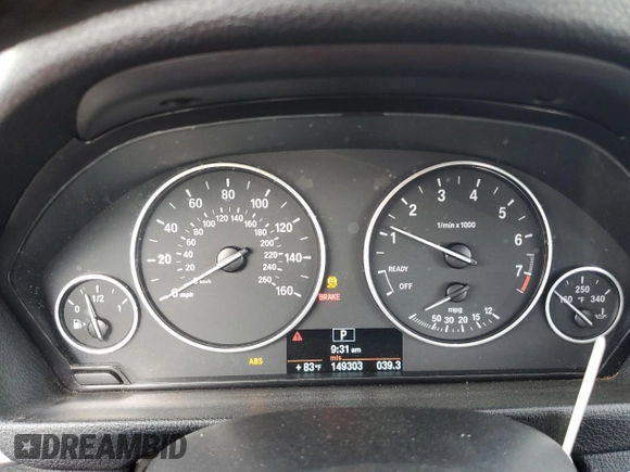2013 BMW 3 Series 328i xDrive with VIN WBA3B5C58DJ599075, listed as a Copart auction lot 62914745 with 149,303 mi miles and Clean title. Bid and sale history available at DreamBid. Image 9.