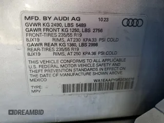 2024 Audi Q5 S line Premium Plus with VIN WA1EAAFY0R2030276, listed as a Copart auction lot 42703395 with 0 mi miles and Clean Title. Bid and sale history available at carsss.com. Image 13.