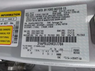 2017 Ford Fusion Hybrid SE with VIN 3FA6P0LU2HR317784, listed as a IAAI auction lot 42618554 with 114,814 mi miles and . Bid and sale history available at DreamBid. Image 9.