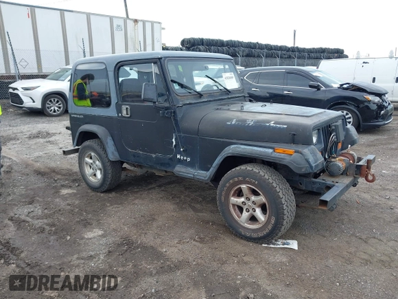 1993 Jeep Wrangler "S" with VIN 1J4FY19PXPP225417, listed as a IAAI auction lot 41820689 with 43,576 mi miles. Bid and sale history available at carsss.com. Image 1.