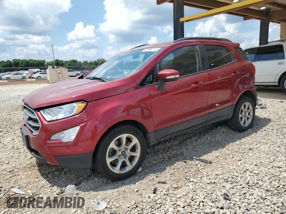 2021 Ford EcoSport SE with VIN MAJ3S2GE7MC449092, listed as a Copart auction lot 62595175 with 92,760 mi miles and Salvage title. Bid and sale history available at DreamBid. Image 1.