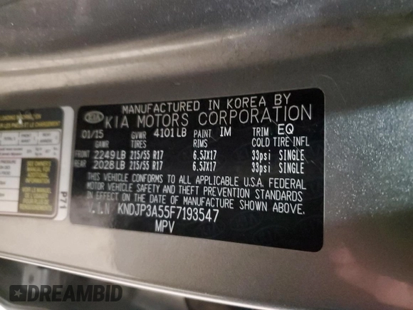 2015 Kia Soul + with VIN KNDJP3A55F7193547, listed as a Copart auction lot 46675965 with 113,895 mi miles and Salvage Title. Bid and sale history available at carsss.com. Image 14.