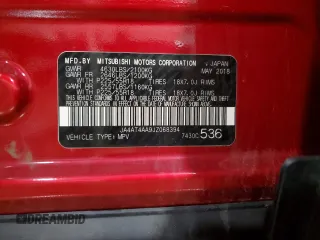 2018 Mitsubishi Eclipse Cross LE z VIN JA4AT4AA9JZ068394, wystawiony jako Copart lot #53265155 z przebiegiem 107 763 mil mil oraz Szkoda całkowita • Salvage title. Historia ofert i sprzedaży dostępna na DreamBid. Obrazek 13.