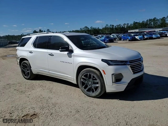2022 Chevrolet Traverse Premier with VIN 1GNEVKKW7NJ181417, listed as a Copart auction lot 47732795 with 25,744 mi miles and Clean Title. Bid and sale history available at carsss.com. Image 12.