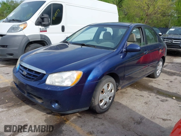 2006 Kia Spectra EX with VIN KNAFE122965293874, listed as a IAAI auction lot 42111219 with 241,644 mi miles. Bid and sale history available at carsss.com. Image 2.