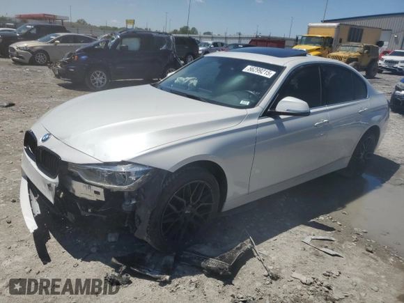 2017 BMW 3 Series 330i xDrive with VIN WBA8D9C35HA005814, listed as a Copart auction lot 56299215 with 100,855 mi miles and Salvage title. Bid and sale history available at DreamBid. Image 1.