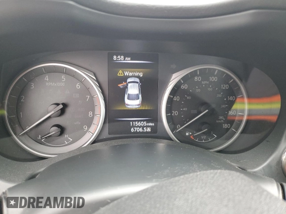 2018 Infiniti Q50 Red Sport 400 with VIN JN1FV7AP7JM461483, listed as a Copart auction lot 49177425 with 115,605 mi miles and Salvage title. Bid and sale history available at DreamBid. Image 9.