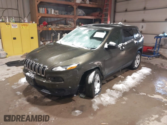 2015 Jeep Cherokee Sport with VIN 1C4PJMAB8FW738718, listed as a IAAI auction lot 41575745 with 113,227 mi miles. Bid and sale history available at carsss.com. Image 17.