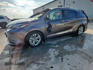 2023 Toyota Sienna Platinum with VIN 5TDESKFC1PS107059, listed as a Copart auction lot 59583485 with Not provided miles and Salvage title. Bid and sale history available at DreamBid. Image 1.