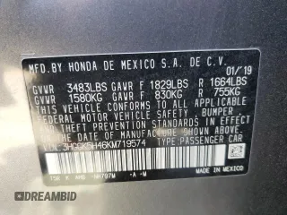 2019 Honda Fit LX with VIN 3HGGK5H46KM719574, listed as a Copart auction lot 45542785 with 110,877 mi miles and Salvage Title. Bid and sale history available at carsss.com. Image 12.