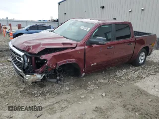 2025 Ram 1500 Big Horn z VIN 1C6RRFFG0SN541020, wystawiony jako Copart lot #51124635 z przebiegiem 2 536 mil mil oraz Szkoda całkowita • Salvage title. Historia ofert i sprzedaży dostępna na DreamBid. Obrazek 1.