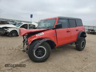 2023 Ford Bronco with VIN 1FMEE5DH5PLB84151, listed as a Copart auction lot 45160185 with 20,958 mi miles and Salvage Title. Bid and sale history available at carsss.com. Image 1.