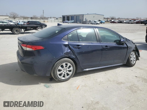 2022 Toyota Corolla LE with VIN 5YFEPMAE7NP301915, listed as a Copart auction lot 48416235 with 86,985 mi miles and Salvage Title. Bid and sale history available at carsss.com. Image 3.