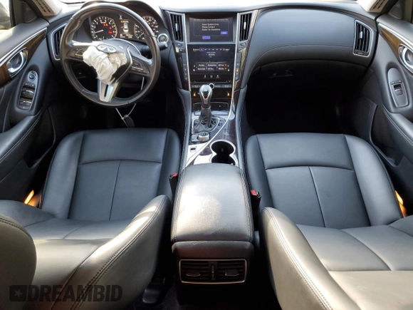 2019 Infiniti Q50 Sport with VIN JN1EV7AP6KM515983, listed as a Copart auction lot 84332744 with 59,812 mi miles and Salvage title. Bid and sale history available at DreamBid. Image 8.
