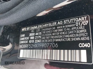 2007 Mercedes-Benz C 230 Sport z VIN WDBRF52HX7F907706, wystawiony jako IAAI lot #42456909 z przebiegiem 176 668 mil mil oraz . Historia ofert i sprzedaży dostępna na DreamBid. Obrazek 9.