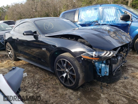 2022 Ford Mustang EcoBoost with VIN 1FA6P8TD1N5107772, listed as a Copart auction lot 36386123 with 14,658 mi miles and . Bid and sale history available at DreamBid. Image 4.