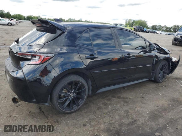 2021 Toyota Corolla Hatchback SE with VIN JTND4MBE8M3110672, listed as a Copart auction lot 64166344 with 50,325 mi miles and Salvage Title. Bid and sale history available at carsss.com. Image 3.