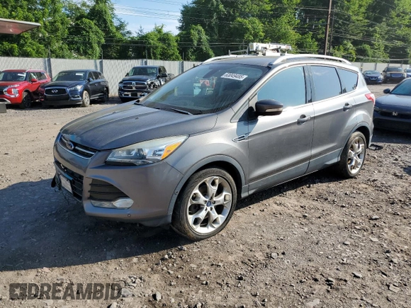 2013 Ford Escape Titanium with VIN 1FMCU9J90DUD21906, listed as a Copart auction lot 63049485 with 201,496 mi miles and Clean title. Bid and sale history available at DreamBid. Image 1.