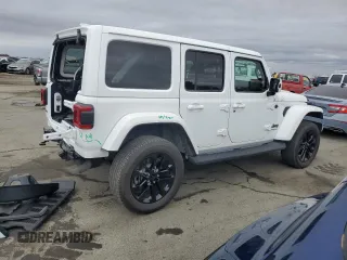 2021 Jeep Wrangler Unlimited Sahara High Altitude with VIN 1C4HJXEM2MW539162, listed as a Copart auction lot 81985614 with Not provided miles and Salvage title. Bid and sale history available at DreamBid. Image 3.