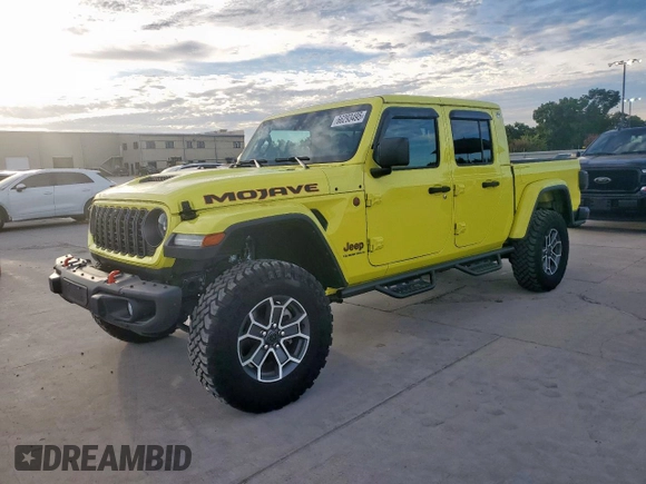 2024 Jeep Gladiator Mojave with VIN 1C6JJTEG8RL104585, listed as a Copart auction lot 66293495 with 7,528 mi miles and Salvage title. Bid and sale history available at DreamBid. Image 1.