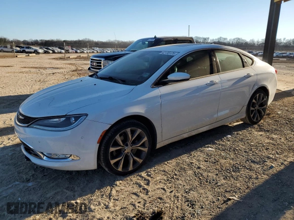 2015 Chrysler 200 C with VIN 1C3CCCCB3FN527646, listed as a Copart auction lot 42138125 with 203,105 mi miles and Salvage Title. Bid and sale history available at DreamBid. Image 1.