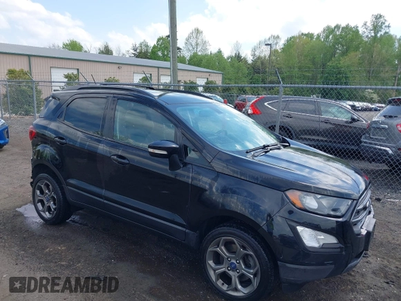 2018 Ford EcoSport SES with VIN MAJ6P1CL9JC231177, listed as a IAAI auction lot 42061133 with 59,476 mi miles and . Bid and sale history available at DreamBid. Image 1.