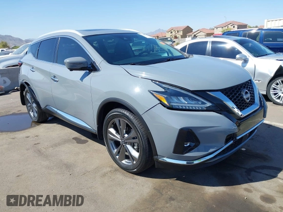 2023 Nissan Murano Platinum with VIN 5N1AZ2DJ6PC104036, listed as a IAAI auction lot 42008473 with 25,463 mi miles and . Bid and sale history available at DreamBid. Image 1.