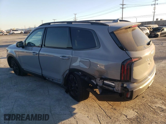 2023 Kia Telluride SX X-Line with VIN 5XYP5DGC9PG364624, listed as a Copart auction lot 80319664 with 12,574 mi miles and Salvage title. Bid and sale history available at DreamBid. Image 2.