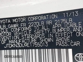 2014 Toyota Prius Four z VIN JTDKN3DU9E1755013, wystawiony jako IAAI lot #42228158 z przebiegiem 136 391 mil mil oraz . Historia ofert i sprzedaży dostępna na DreamBid. Obrazek 9.