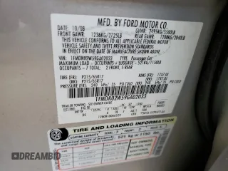 2009 Ford Taurus X SEL с VIN 1FMDK02W59GA02033, выставлен на аукционе Copart как лот 55994975 с пробегом 268 089 миль миль и Списание • Salvage title. История ставок и продаж доступна на DreamBid. Изображение 13.