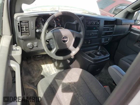 2020 GMC Savana Cargo Van with VIN 1GTW7AFG0L1247517, listed as a Copart auction lot 48102335 with 57,243 mi miles and Salvage Title. Bid and sale history available at carsss.com. Image 8.