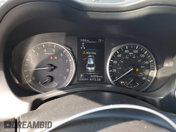 2020 Infiniti Q50 Luxe with VIN JN1EV7ARXLM254294, listed as a Copart auction lot 61596615 with 54,096 mi miles and Salvage title. Bid and sale history available at DreamBid. Image 9.