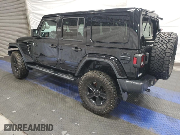 2020 Jeep Wrangler Unlimited Sahara with VIN 1C4HJXEG3LW118947, listed as a Copart auction lot 88635875 with 80,048 mi miles and Clean Title. Bid and sale history available at carsss.com. Image 2.