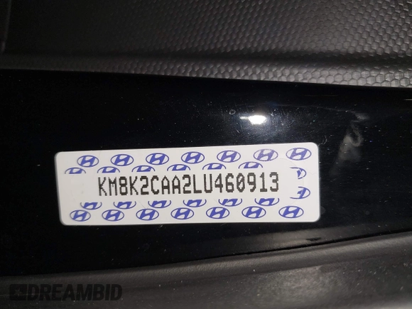 2020 Hyundai Kona SEL with VIN KM8K2CAA2LU460913, listed as a IAAI auction lot 41928877 with 38,817 mi miles and . Bid and sale history available at DreamBid. Image 18.